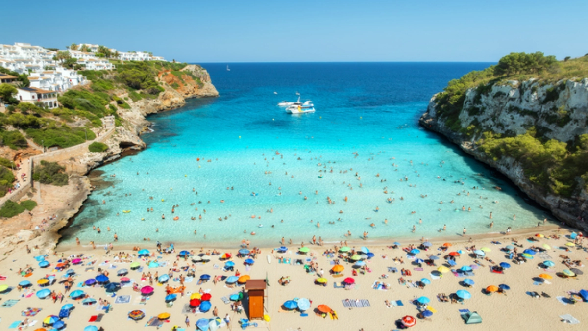 a image of beach side in Majorca, Spain