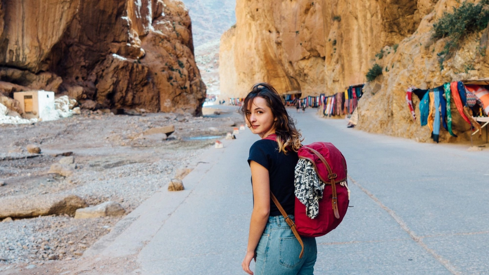  Woman in Dades Gorge in Morocco