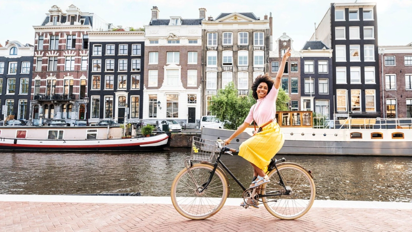 Tourist on the streets of Amsterdam