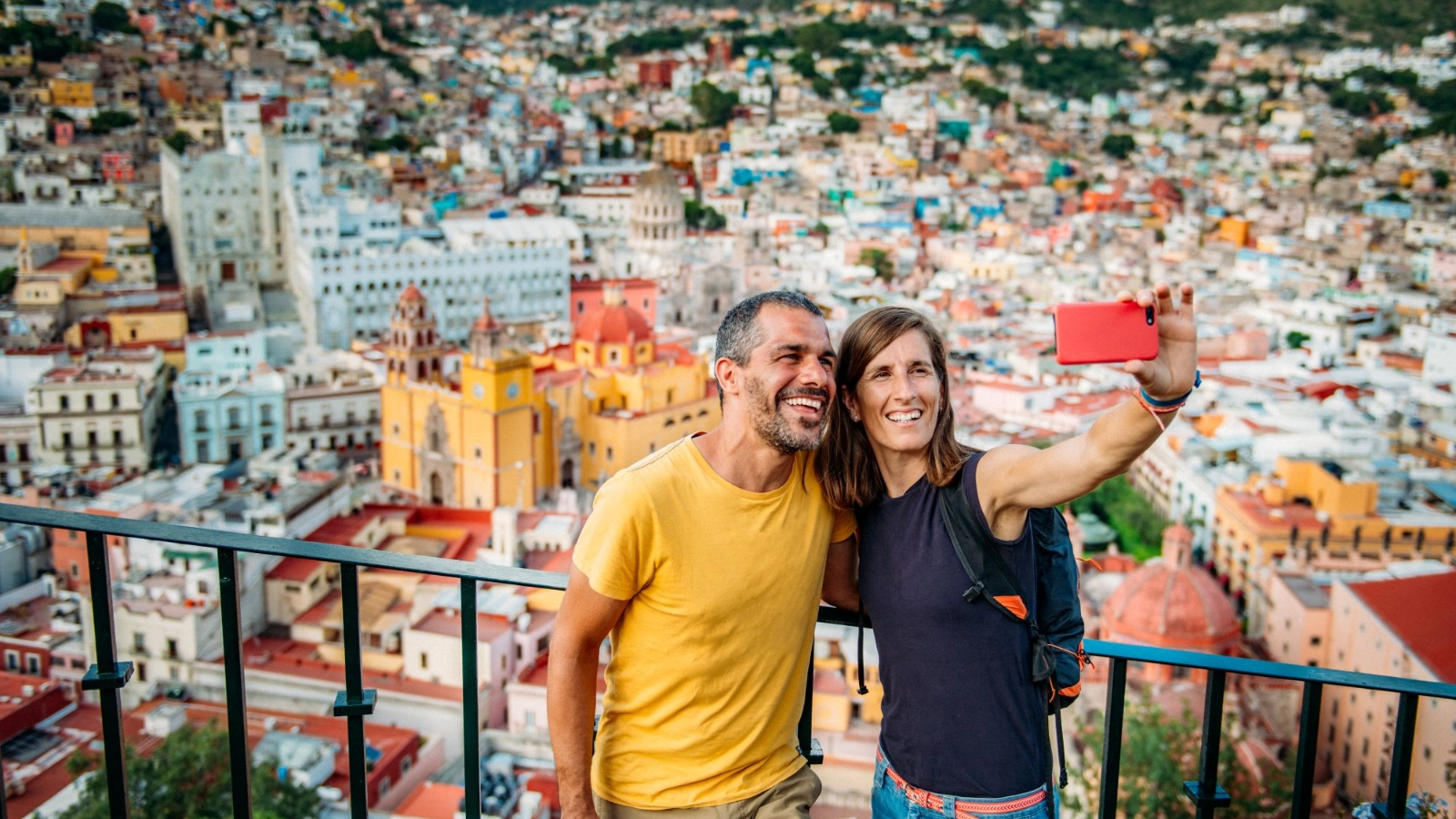  Couple visiting Guanajuato Mexico