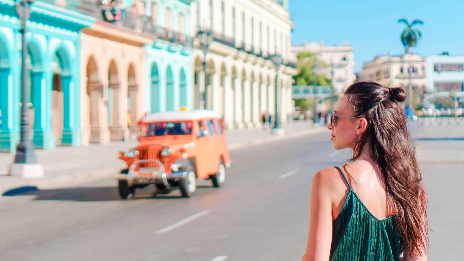 Woman in popular area in old Havana, Cuba